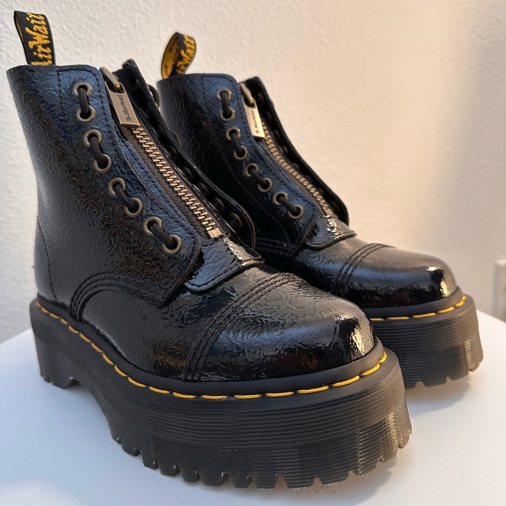 Dr. Martens Patent Leather Sinclair Platform Boots